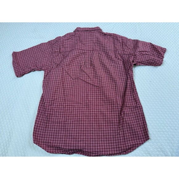 Columbia Sportswear Outdoor size Med Short Sleeve Button Down Red‎ Check Plaid - Picture 8 of 11